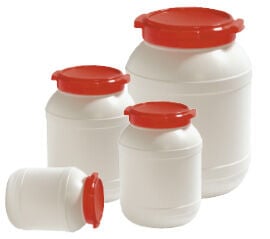 CurTec - Voerton - Met Schroefdeksel - 26 Liter - Rood/Wit CurTec - Voerton - Met Schroefdeksel - 26 Liter - Rood/Wit