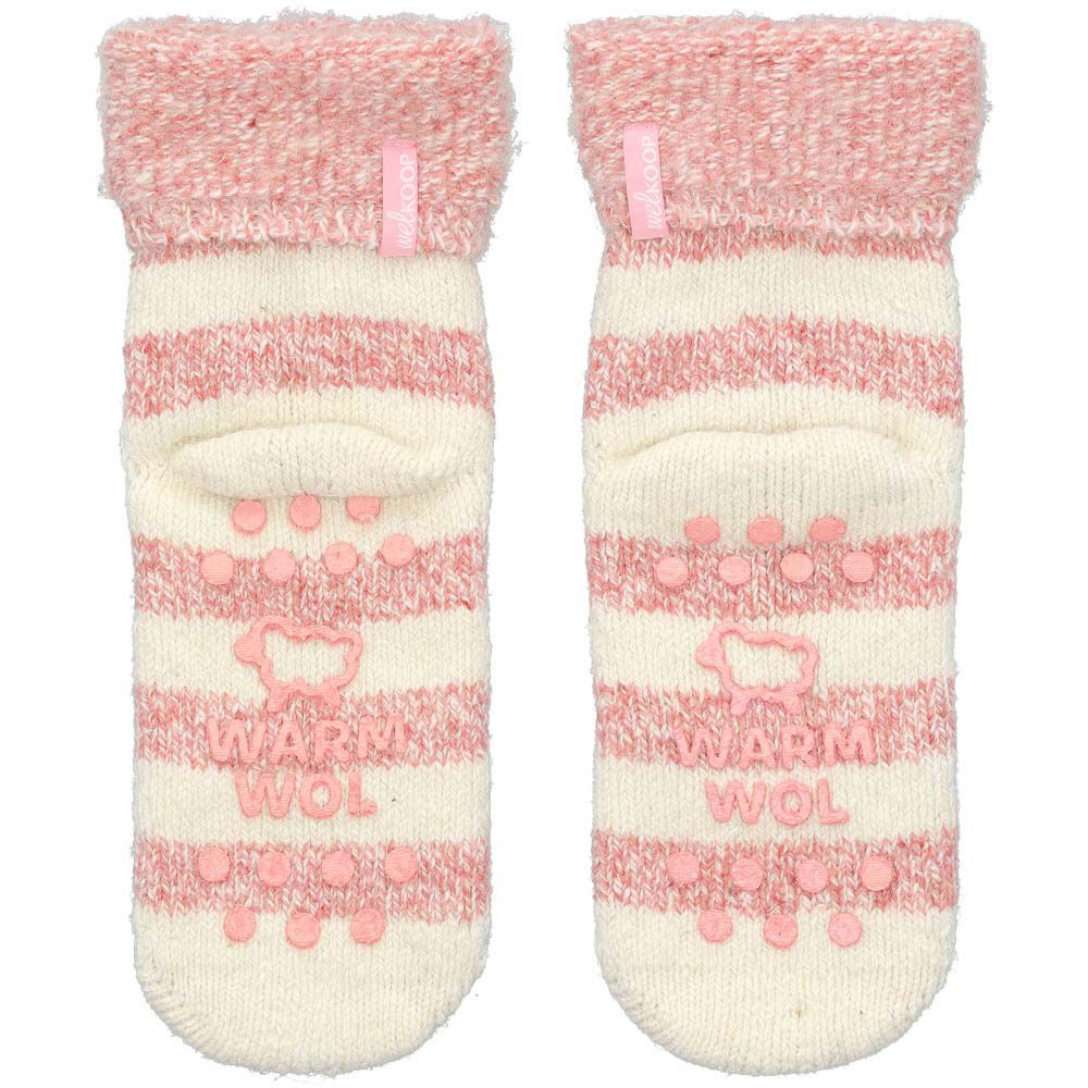 Welkoop - Huissokken - Wol - Roze gestreept - 35-38