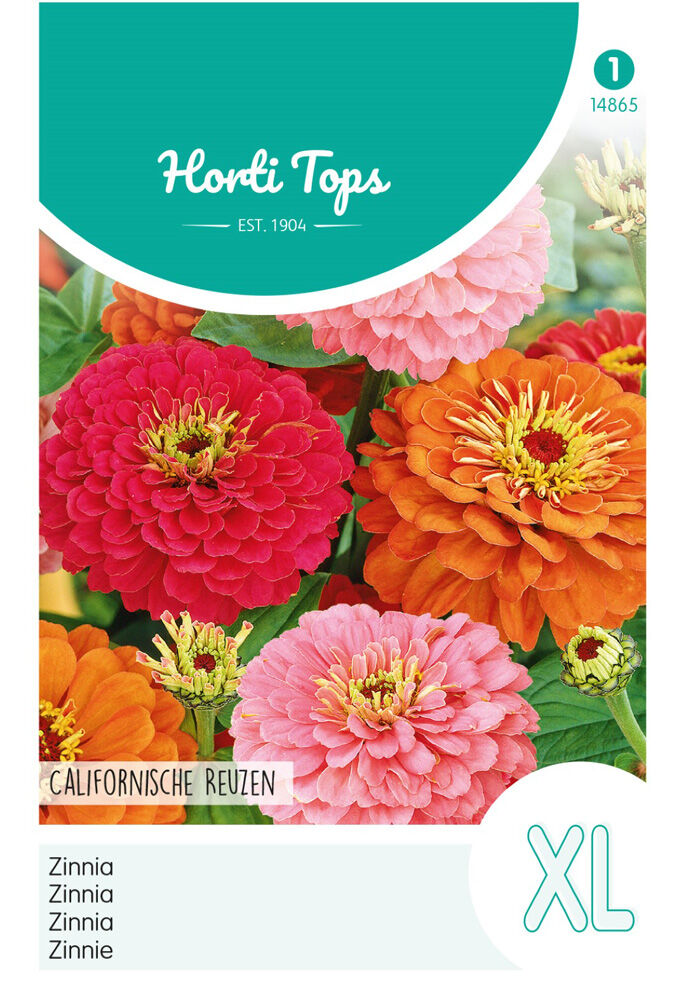 Hortitops Zinnia Californische Reuzen - Bloemzaden Hortitops Zinnia Californische Reuzen - Bloemzaden