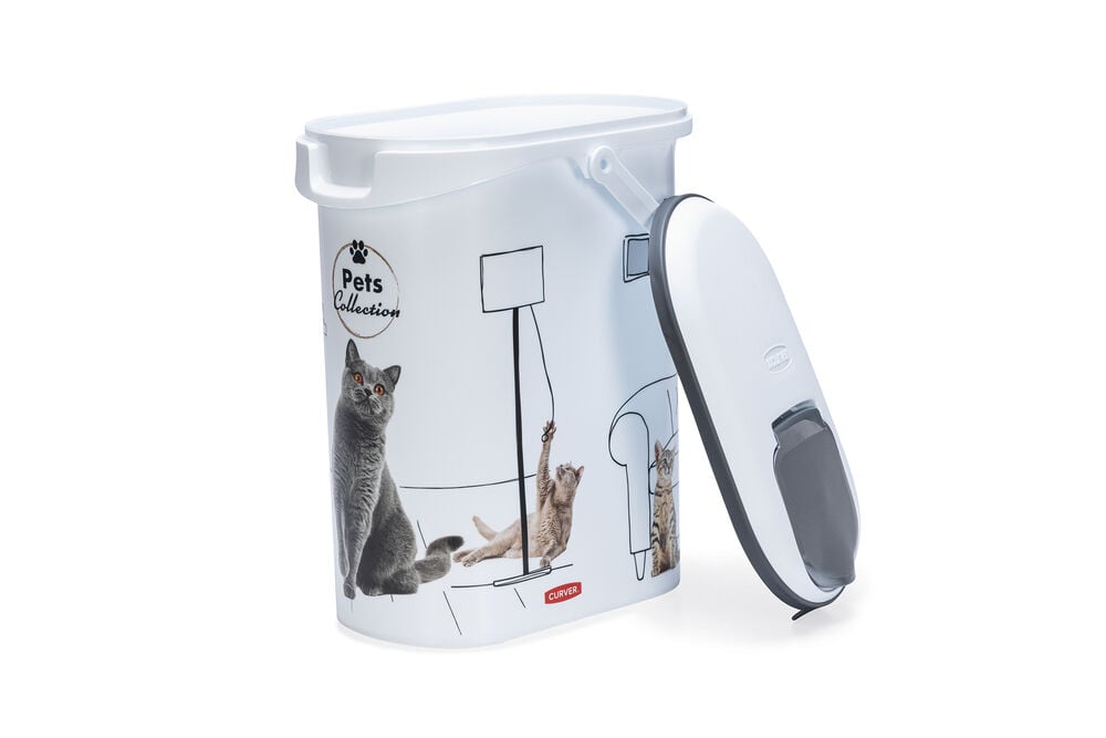 Curver Kat - Voercontainer - 10 l - Wit