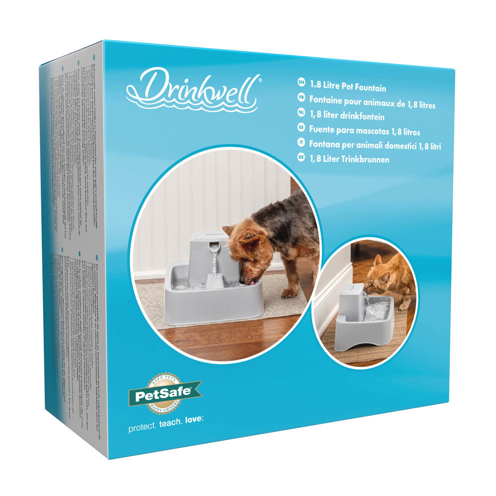 Petsafe Drinkwell - Drinkfontein - 1.8 Liter - Grijs