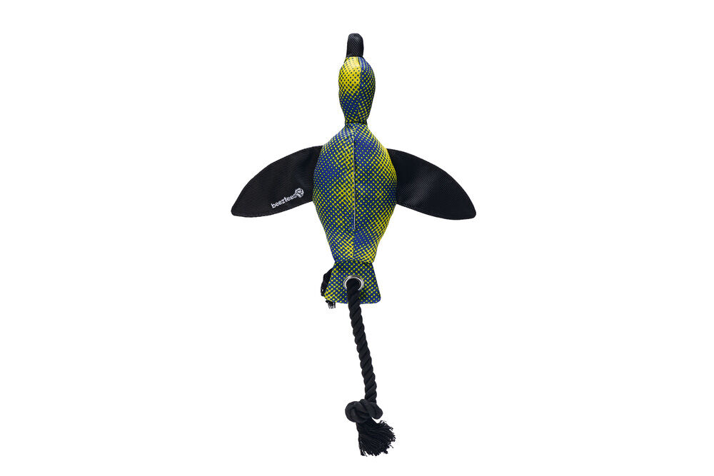 Beeztees Dummy Eend - Apporteren - Hondenspeelgoed - Blauw - 55.5x10x6 cm