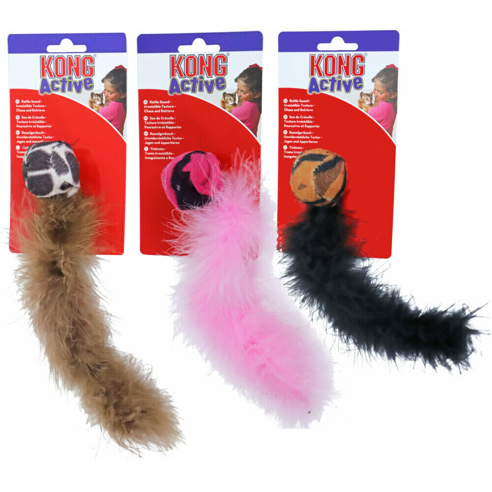 Kong Active Bal met staart - Kattenspeeltje