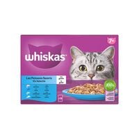 Whiskas  7+ Vis Selectie in gelei - Kattenvoer - 12x85 gram - 1020 Gram - gelei