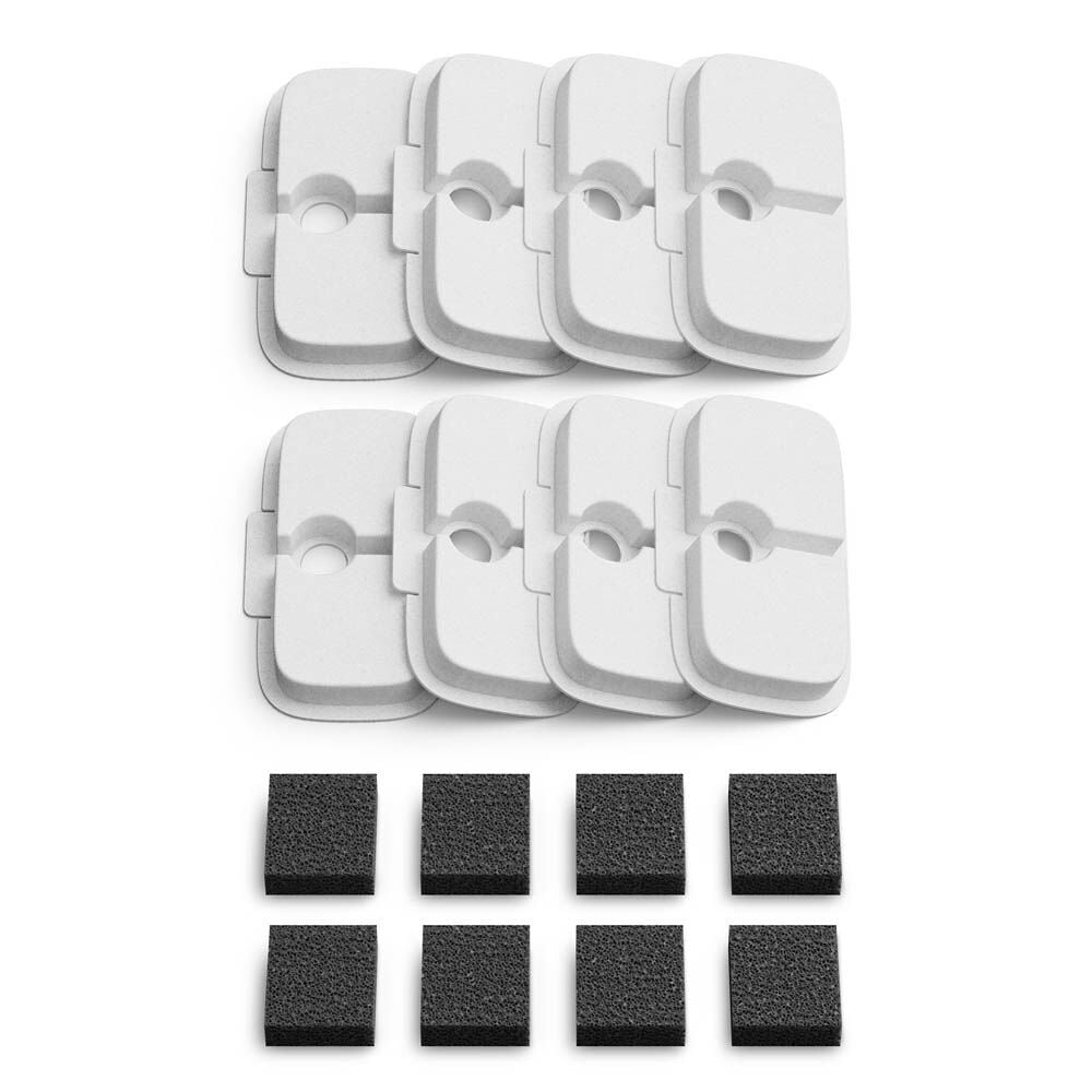 PETLIBRO Dockstream 8 stuks - Vervangingsfilters waterfontein - Wit - 2x6x6 cm