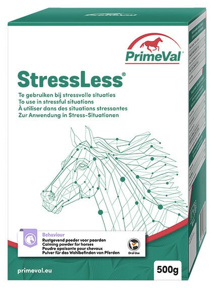 Primeval Stressless Poeder - Kalmeringssupplement - Paard - 0.5 Kilogram - Doos - paard Primeval Stressless Poeder - Kalmeringssupplement - Paard - 0.5 Kilogram - Doos - paard