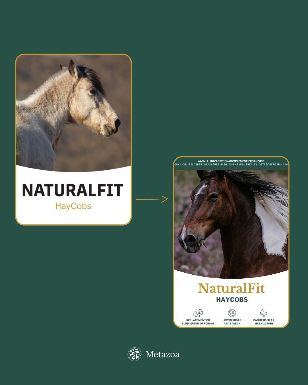 Metazoa NaturalFit HayCobs - Ruwvoer - 15 Kilogram - Zak