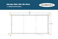 Glorenza Olivia - Kattenren - Antraciet - 187x190x380 cm