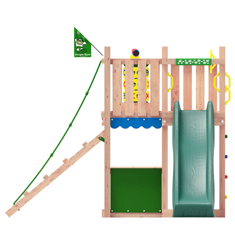 Jungle Gym Sauda Grenen - Speeltoestel - Donker groen - Grenenhout