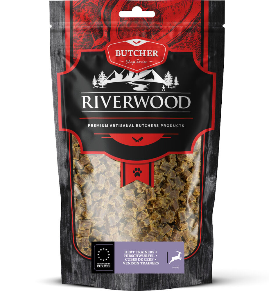 Riverwood Butcher Shop Series Trainer - Hondensnack - 150 Gram - hert Riverwood Butcher Shop Series Trainer - Hondensnack - 150 Gram - hert