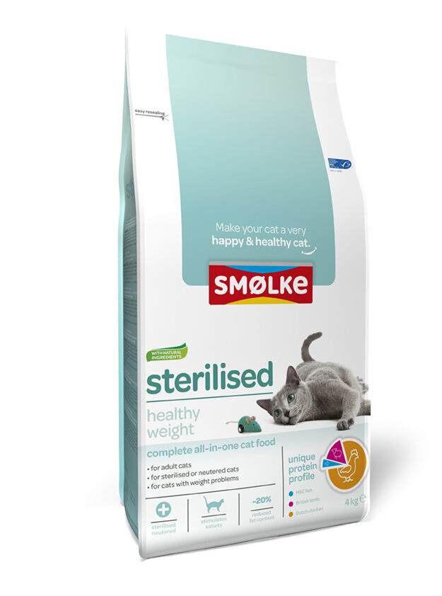 Smölke Sterilised - Kattenvoer - 4 Kilogram - vis, lam, kip Smölke Sterilised - Kattenvoer - 4 Kilogram - vis, lam, kip