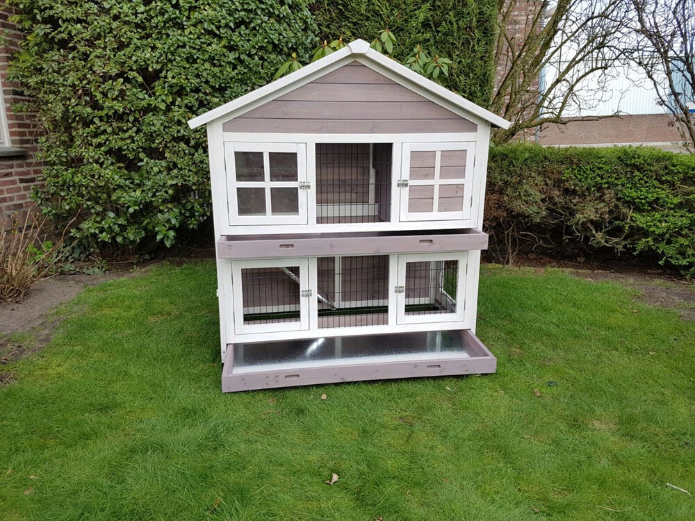 Konijnenhok Sisi - Grijs - 1x125x1 cm