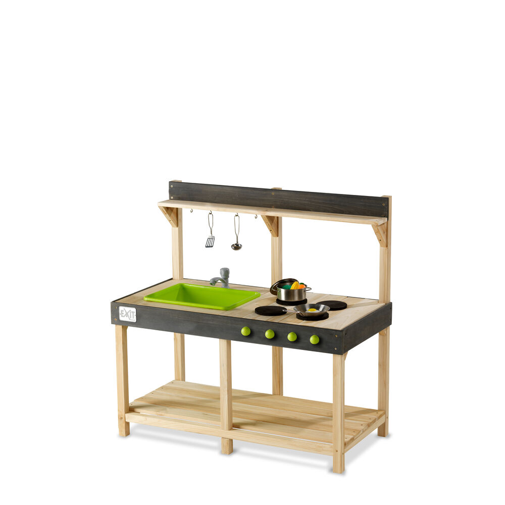EXIT Yummy Outdoor 100 - Speelkeuken - Naturel - 98x102x53 cm EXIT Yummy Outdoor 100 - Speelkeuken - Naturel - 98x102x53 cm