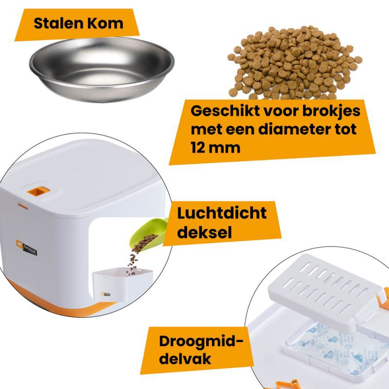 Ferplast Risto pet Smart - Automatische kattenvoerbak - Oranje - xx cm