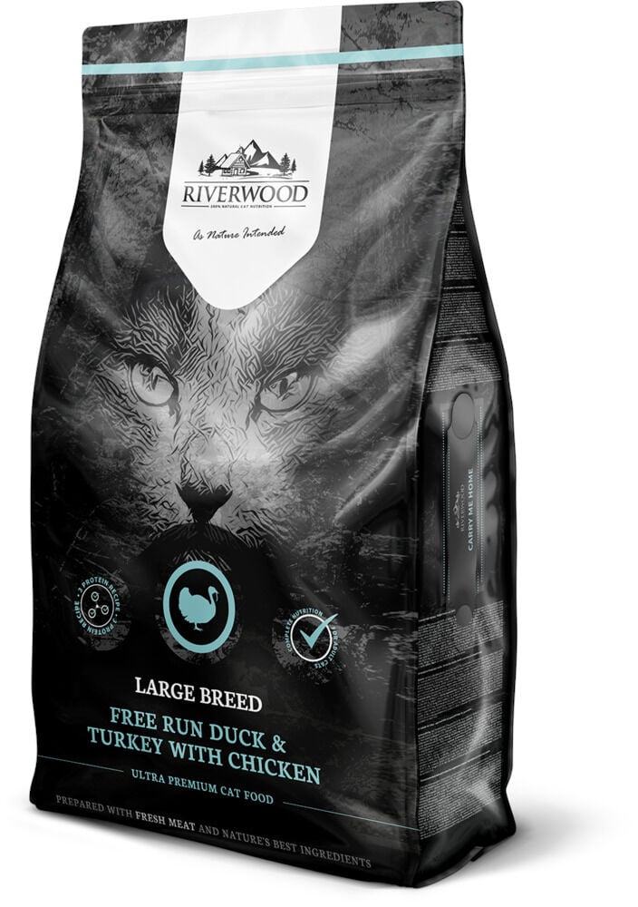 Riverwood Large Breed - Kattenvoer - 6 Kilogram - kalkoen, kip, eend Riverwood Large Breed - Kattenvoer - 6 Kilogram - kalkoen, kip, eend