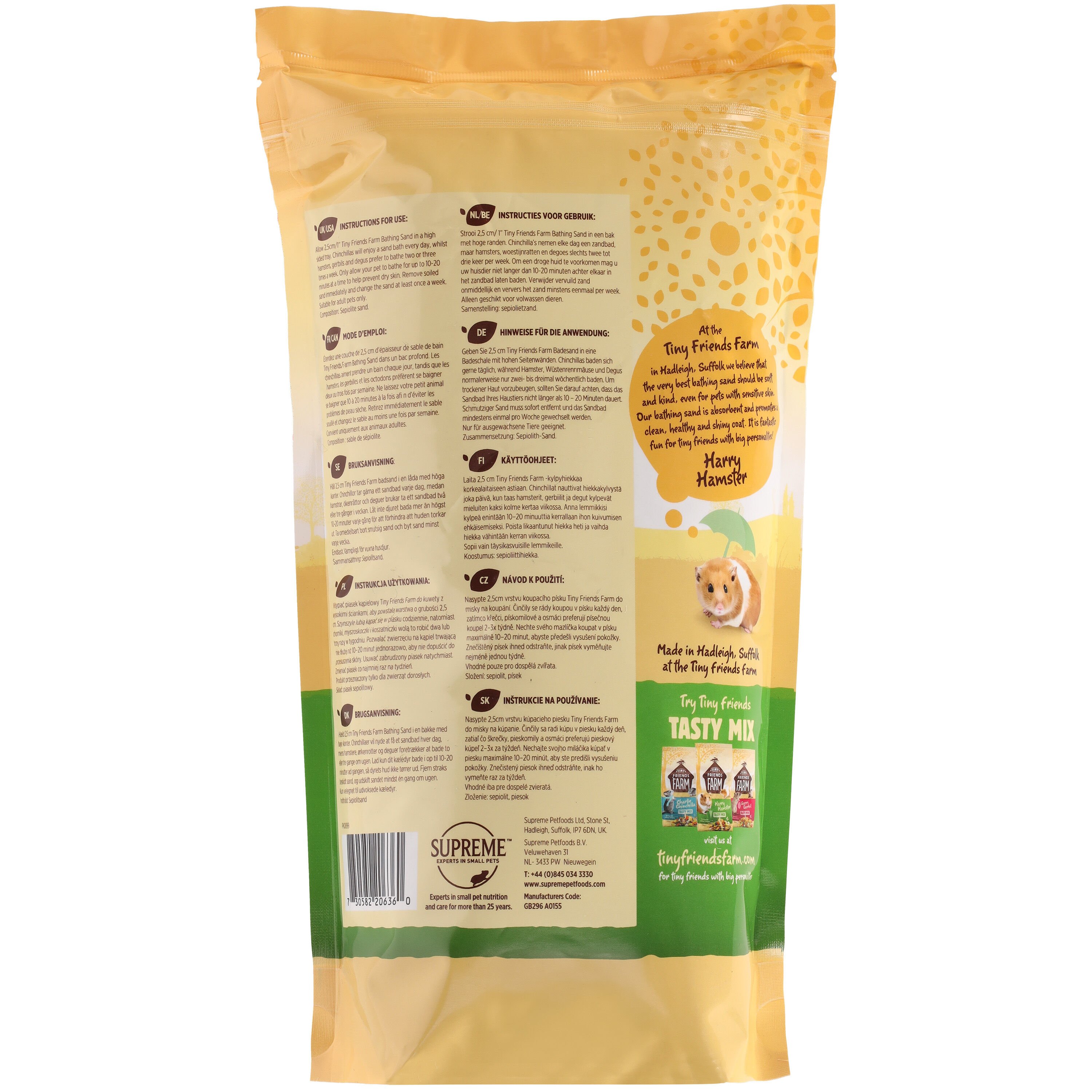 Tiny Friends Farm Charlie Chinchilla Sand - Bodembedekker - 1.5 Liter