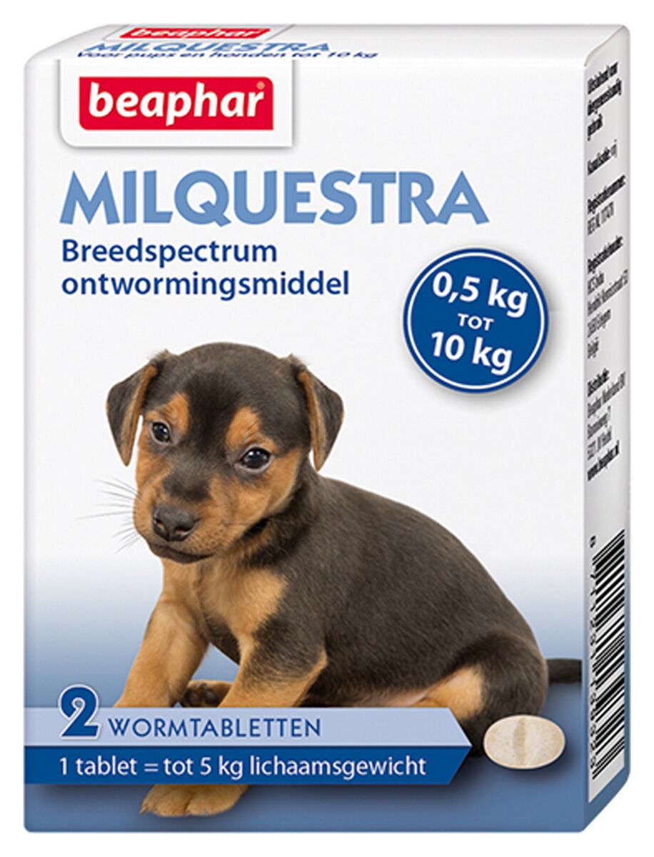 Beaphar Milquestra Pup 0,5-10kg - Wormenmiddel - 2 Stuks