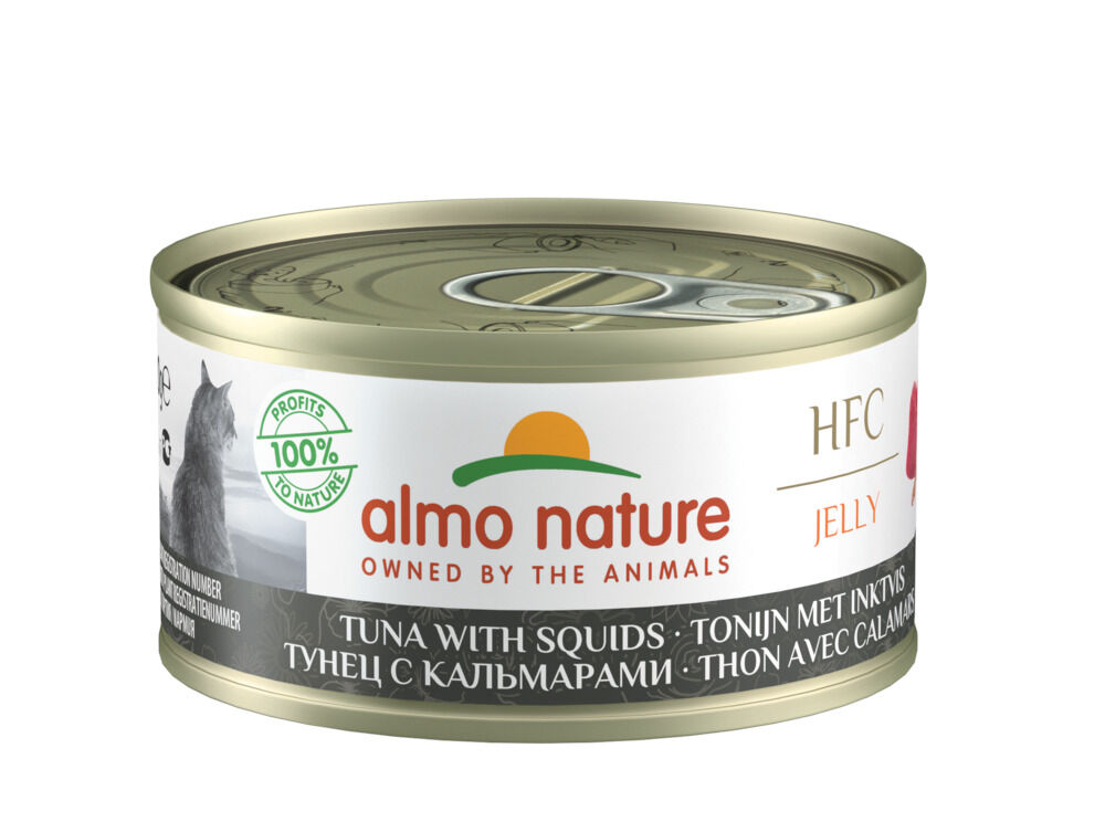 Almo Nature HFC Jelly - Kattenvoer - 70 Gram - inktvis, tonijn Almo Nature HFC Jelly - Kattenvoer - 70 Gram - inktvis, tonijn