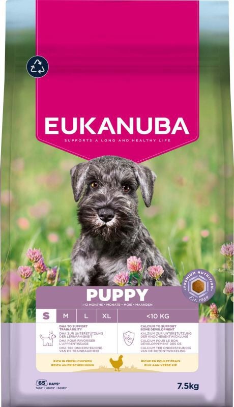 Eukanuba Puppy Small - Hondenvoer - 7.5 Kilogram - kip Eukanuba Puppy Small - Hondenvoer - 7.5 Kilogram - kip