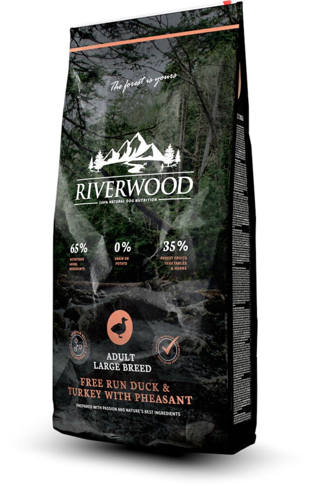 Riverwood Adult Large Breed - Hondenvoer - 2 Kilogram - eend, kalkoen Riverwood Adult Large Breed - Hondenvoer - 2 Kilogram - eend, kalkoen