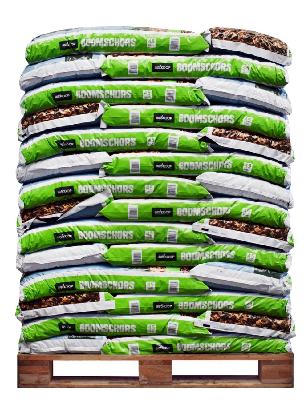 Welkoop Boomschors 45L Pallet - 42 Stuks