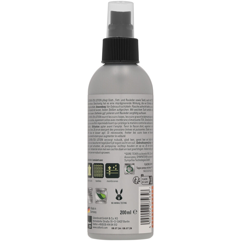 Collonil Leer en Texiel - Reiniger -  Outdoor Active Leather & Tex Lotion - 200 Milliliter