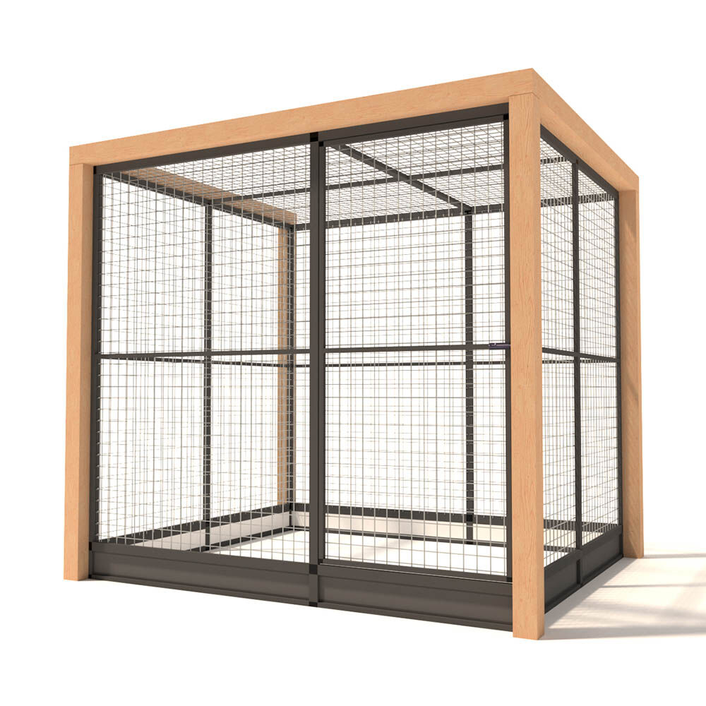 Glorenza Valentijn - Kattenren - Antraciet - 202x190x224 cm Glorenza Valentijn - Kattenren - Antraciet - 202x190x224 cm