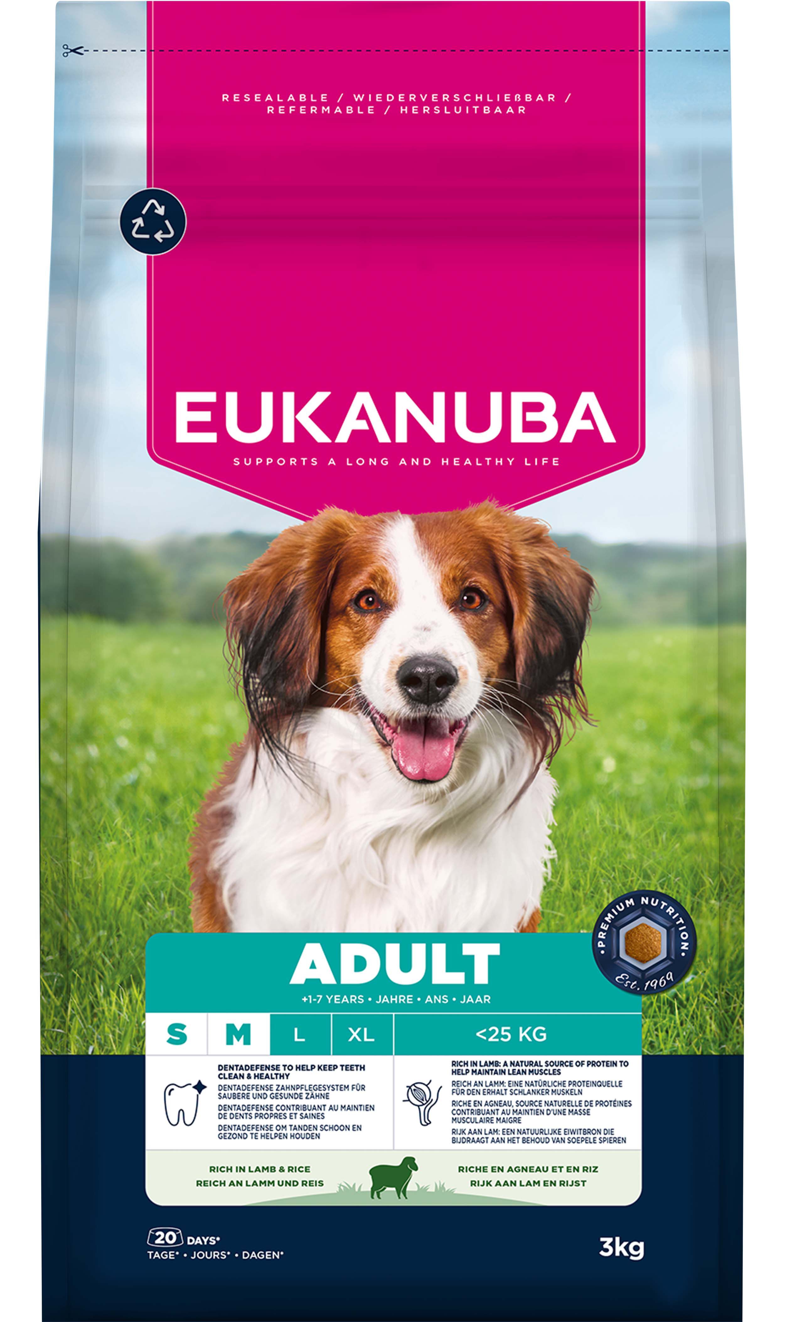 Eukanuba Adult Small/Medium - Hondenvoer - 3 Kilogram - lam Eukanuba Adult Small/Medium - Hondenvoer - 3 Kilogram - lam