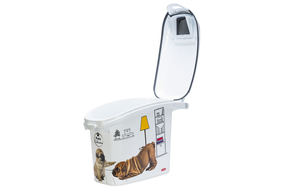 Curver Hond - Voercontainer - 15 Liter - Wit Grijs