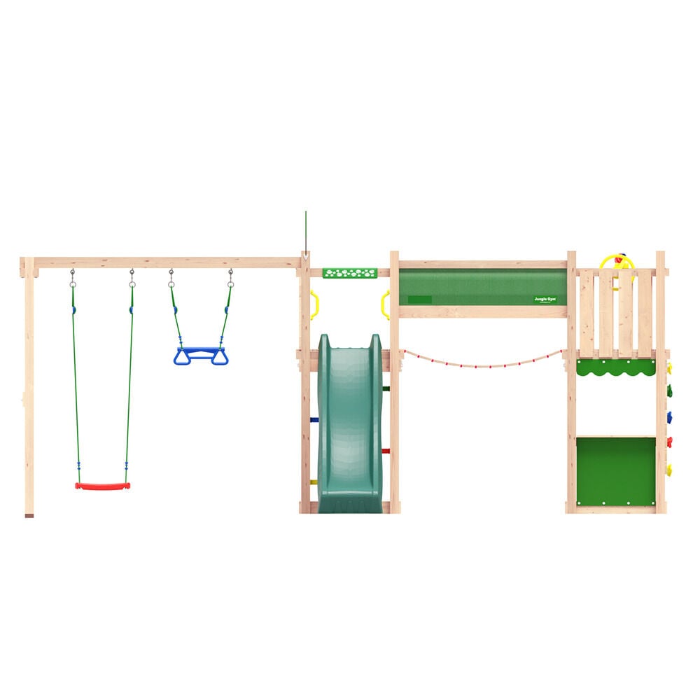 Jungle Gym Raufoss Grenen - Speeltoestel - Donker groen - Grenenhout