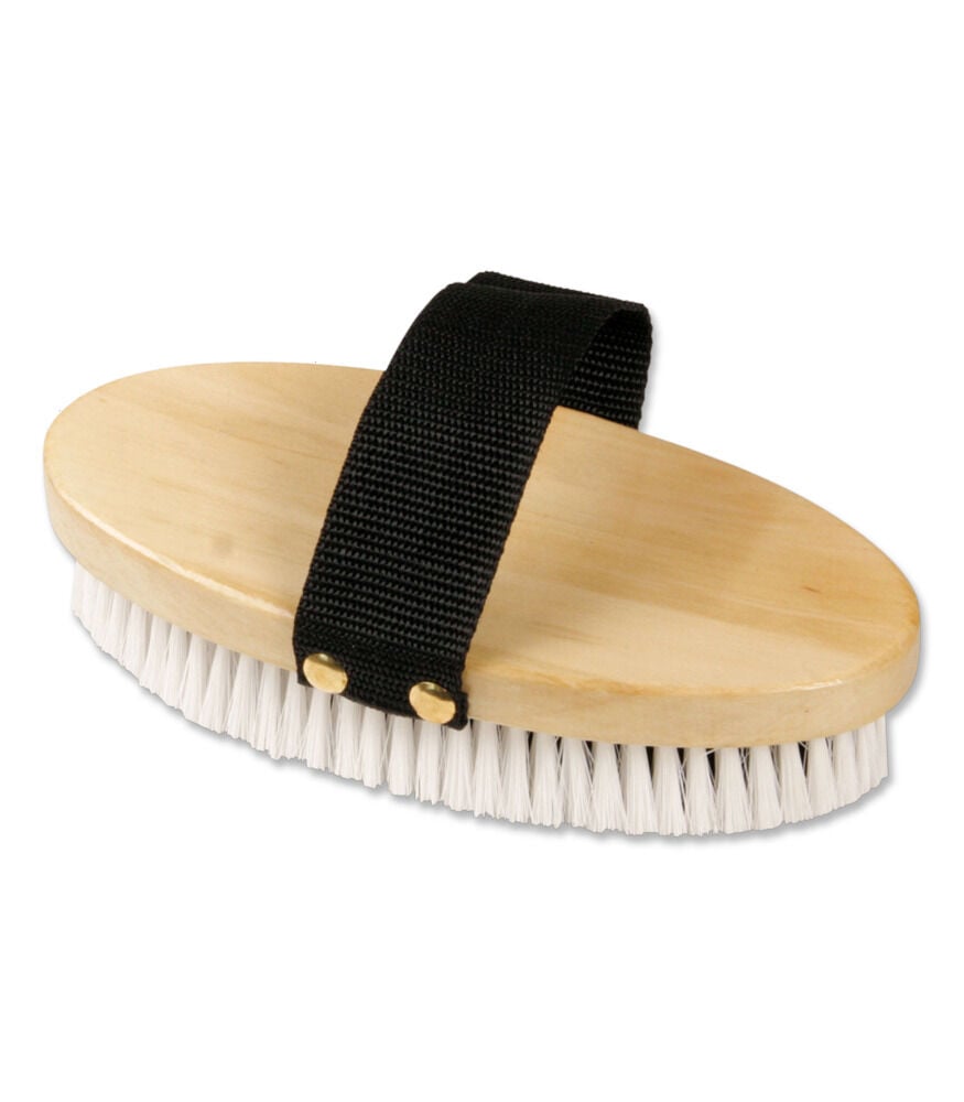 Waldhausen Borstel met Lus - Verzorging Paard - Zwart/wit - 4x18x7 cm