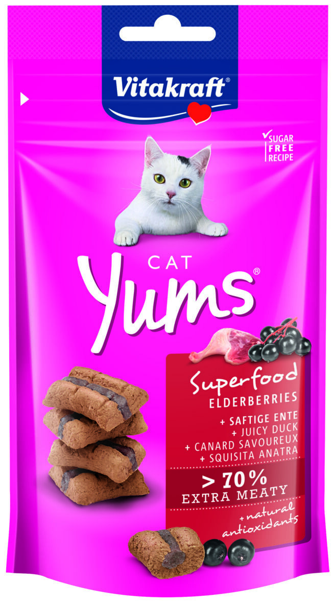 Vitakraft Cat Yums - Kattensnack - 40 Gram - Vlierbes Vitakraft Cat Yums - Kattensnack - 40 Gram - Vlierbes