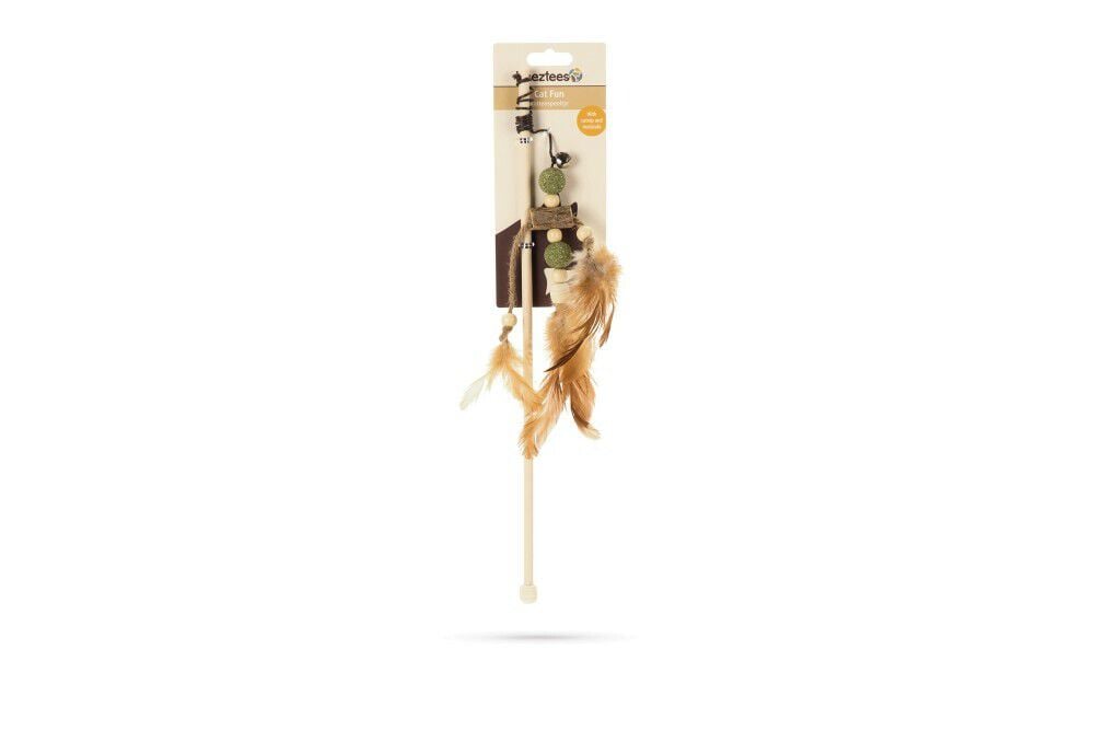 Beeztees Kattenhengel Catnip met veren - Kattenspeeltje
