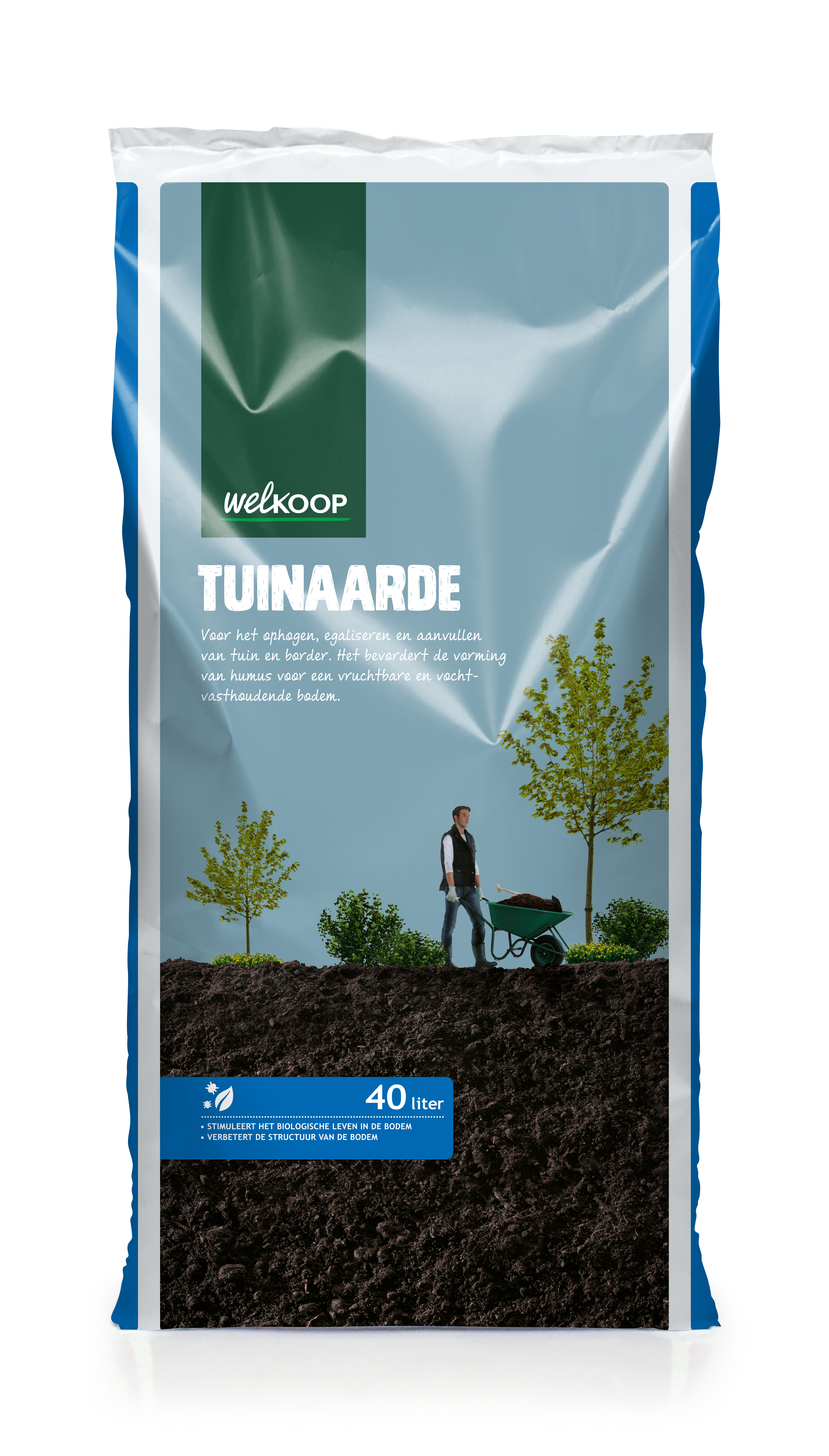 Welkoop Ophooggrond - Tuinaarde 40L Pallet - 60 stuks - 40 Liter