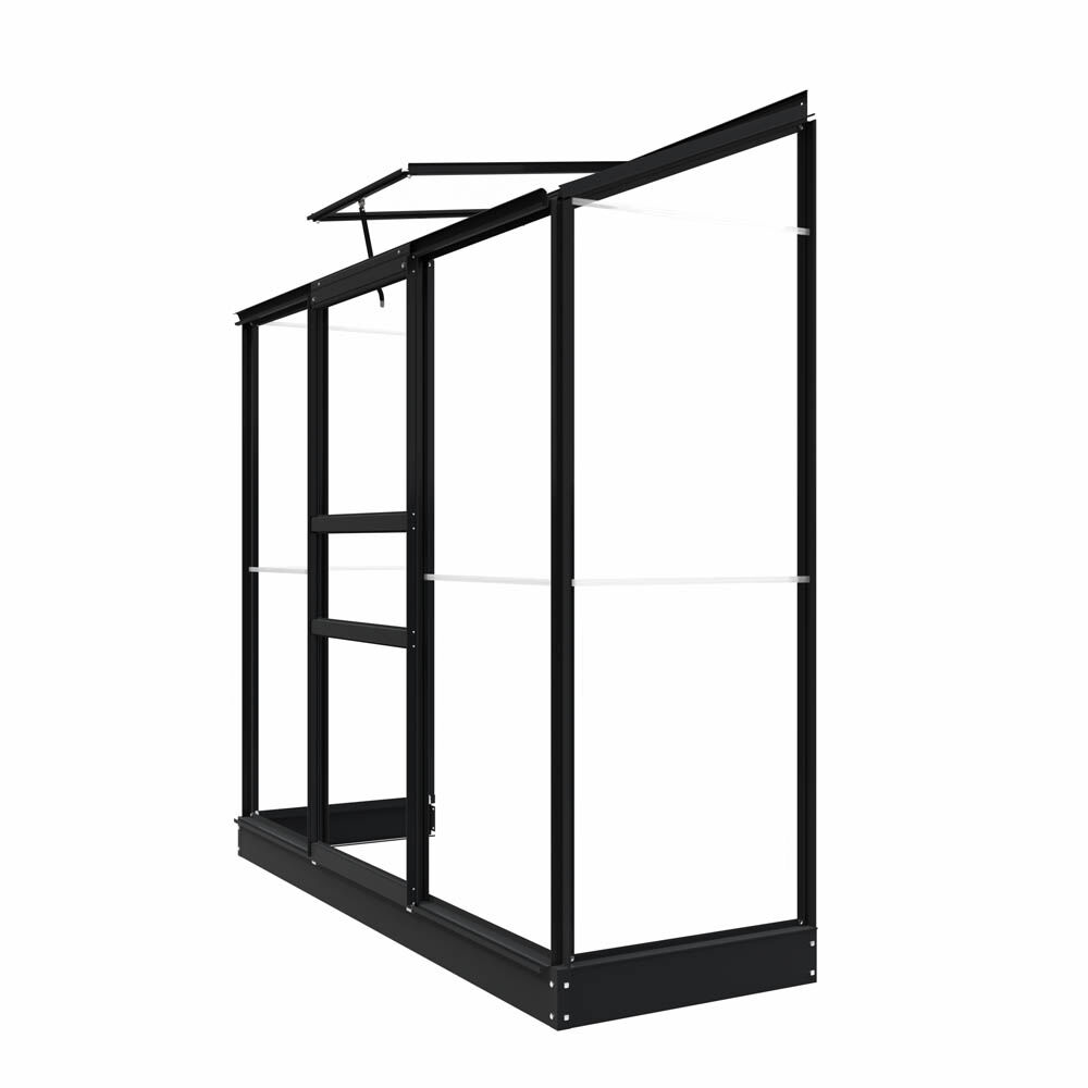 Royal Well Emma II - Muurkas - zwart - 194x194x69 cm - Veiligheidsglas