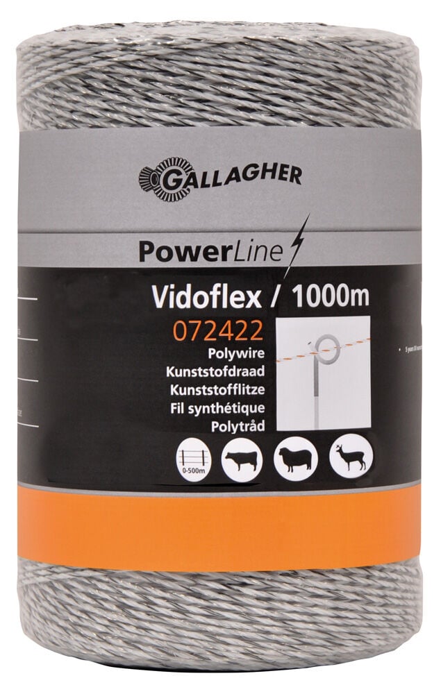 Gallagher Vidoflex 6 - Schrikdraad - 27 cm - 1000 Meter - Wit - 17.5 cm - 100000 cm