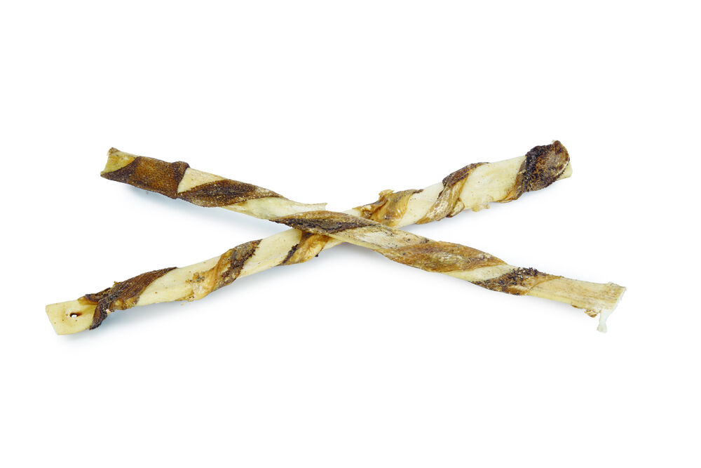 Beeztees Runderkophuid met Pens- Hondensnack - 3 Stuks