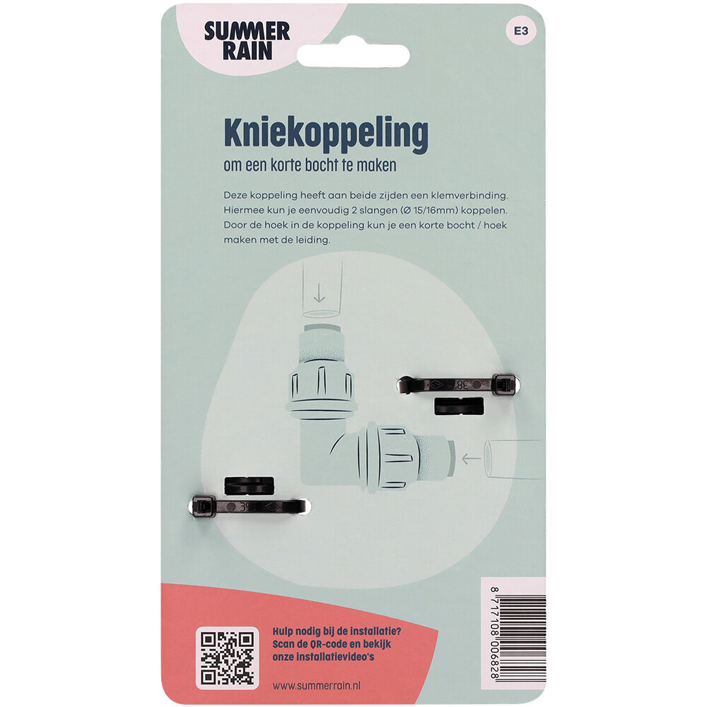 SummerRain Klemverbinding - Kniekoppeling - 16 mm