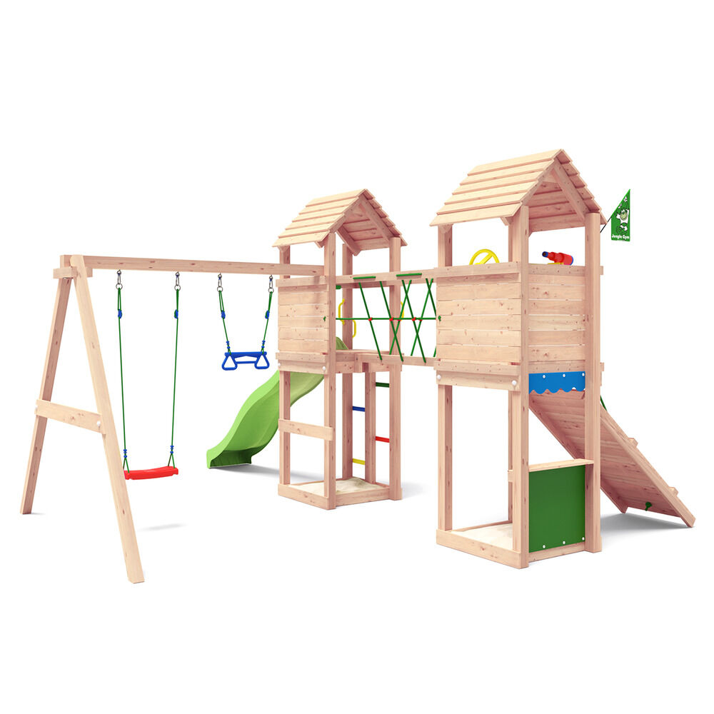 Jungle Gym Mandal Douglas - Speeltoestel - Licht groen - Douglas hout