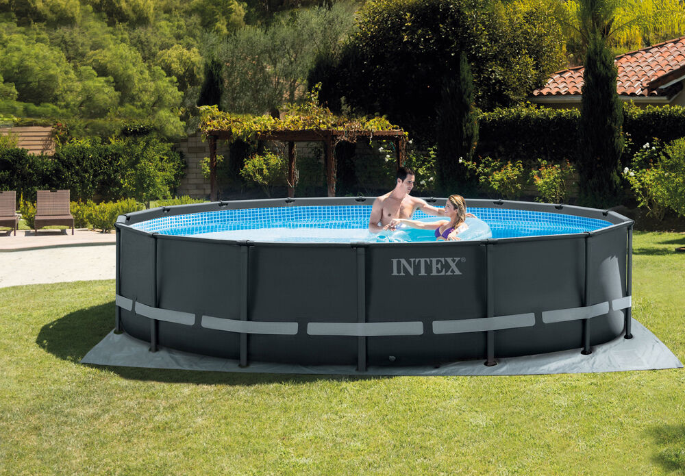 Intex Ultra XTR Frame Pool - Zwembad - Zwart - 122x54x122 cm - 488 cm