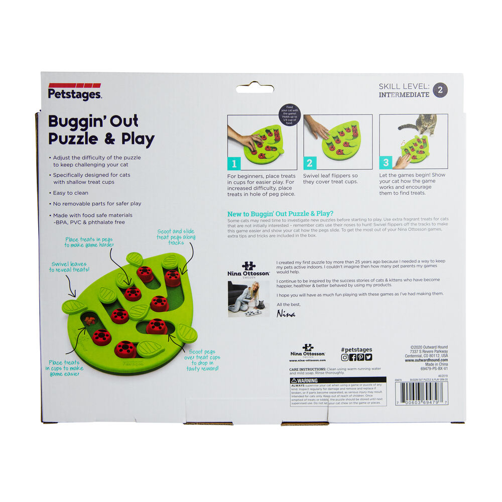 Nina Ottosson Buggin' Out Puzzle & Play - Kattenspel - Groen