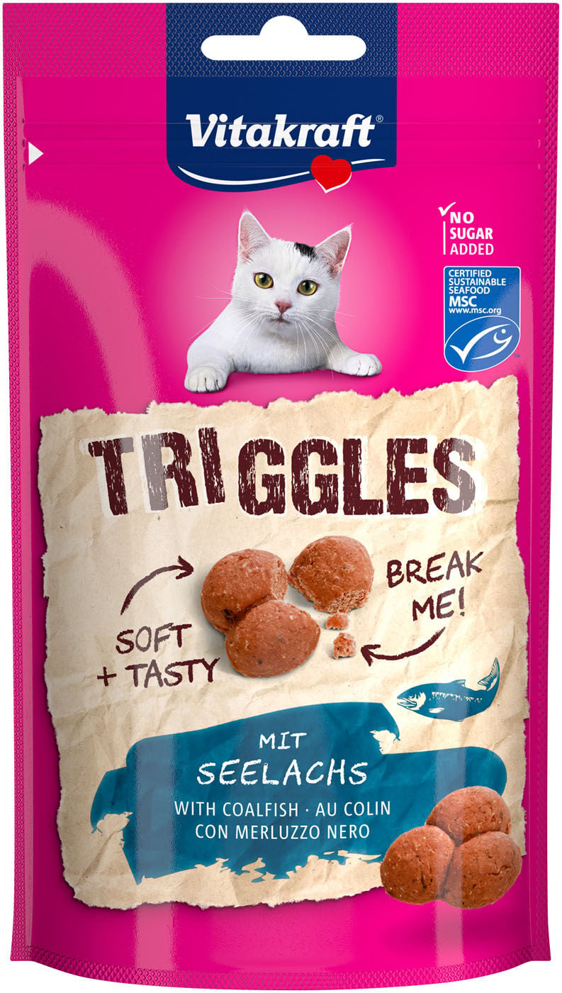 Vitakraft Triggles - Kattensnack - 40 Gram - vis Vitakraft Triggles - Kattensnack - 40 Gram - vis