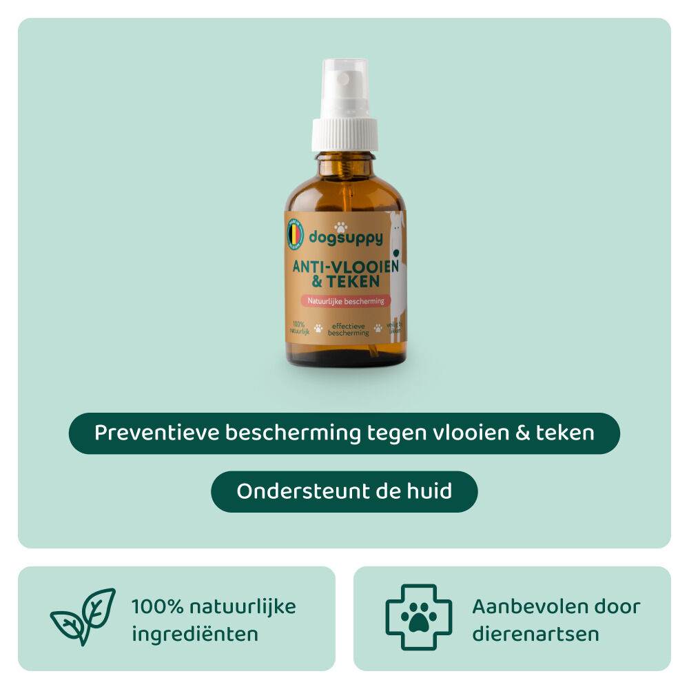 Dogsuppy Anti-Parasiet Spray - Anti Vlooien en teken Hond - 100 Milliliter