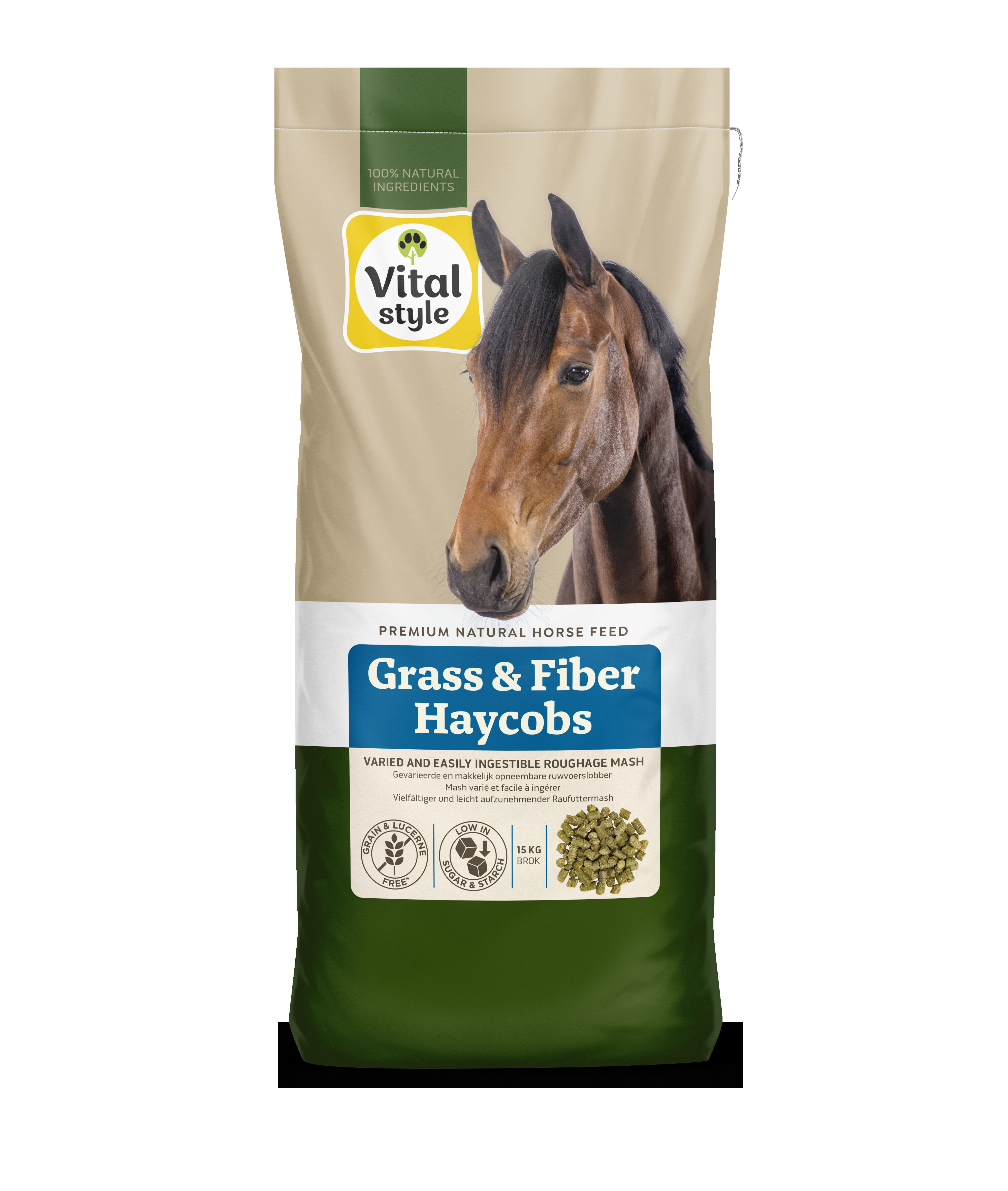 VitalStyle Grass & Fiber Haycops - Paardenvoer VitalStyle Grass & Fiber Haycops - Paardenvoer