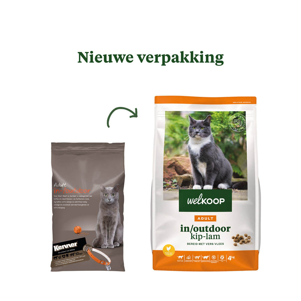 Welkoop Adult in/outdoor - Kattenvoer - 4 Kilogram - lam, kip Welkoop Adult in/outdoor - Kattenvoer - 4 Kilogram - lam, kip