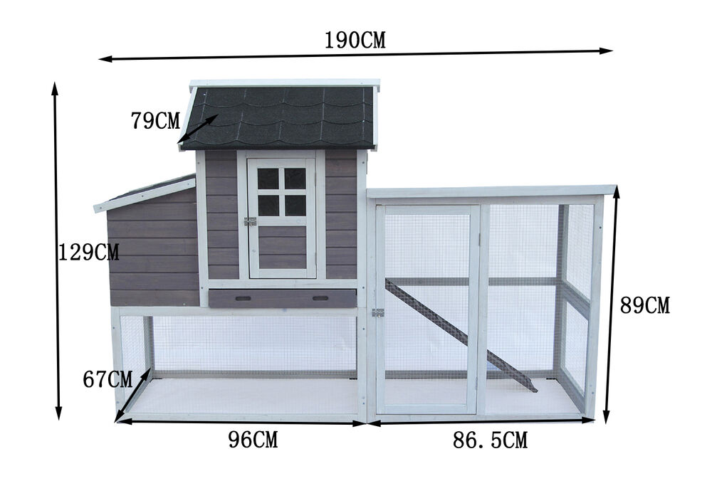 Meribel - Kippenhok met ren - Grijs/ white wash