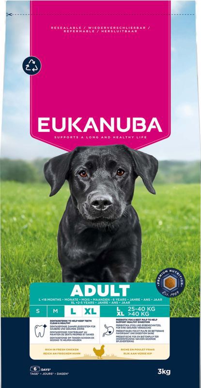Eukanuba Adult Large/Extra Large  - Hondenvoer - 3 Kilogram - kip
