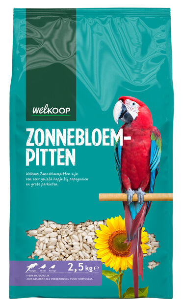 Welkoop Zonnebloempitten wit - Vogelvoer - 2.5 Kilogram - Zonnebloempitten zwart Welkoop Zonnebloempitten wit - Vogelvoer - 2.5 Kilogram - Zonnebloempitten zwart