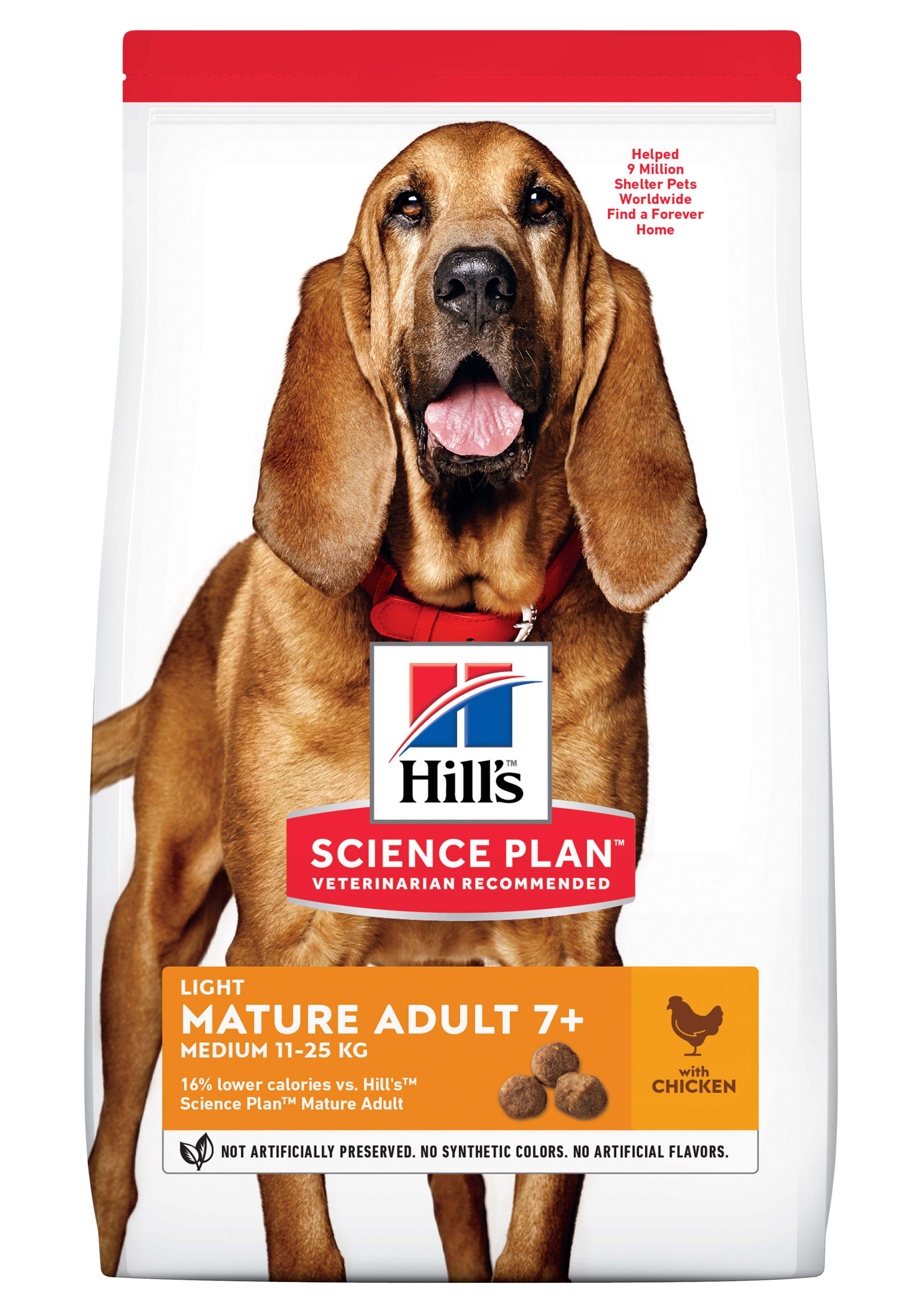 Hill's Science Plan Mature Light - Hondenvoer - 12 Kilogram - kip