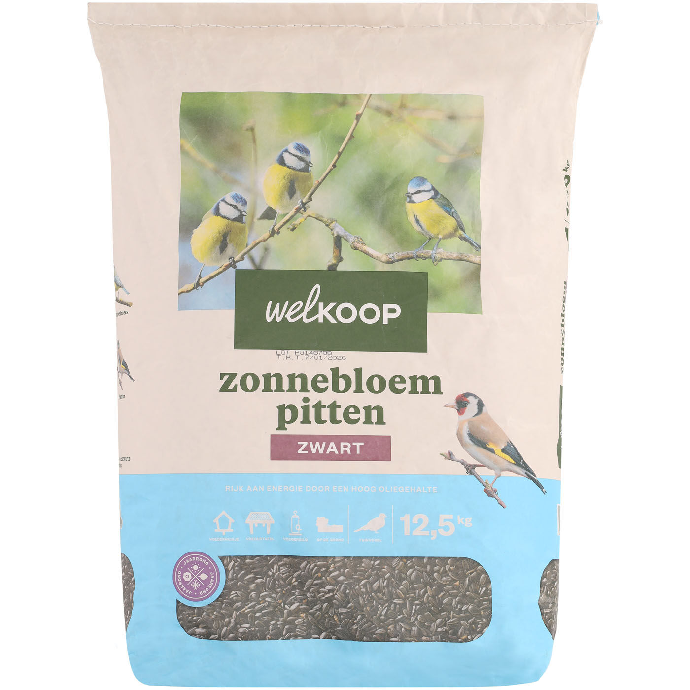 Welkoop - Zwarte Zonnebloempitten - Tuinvogelvoer